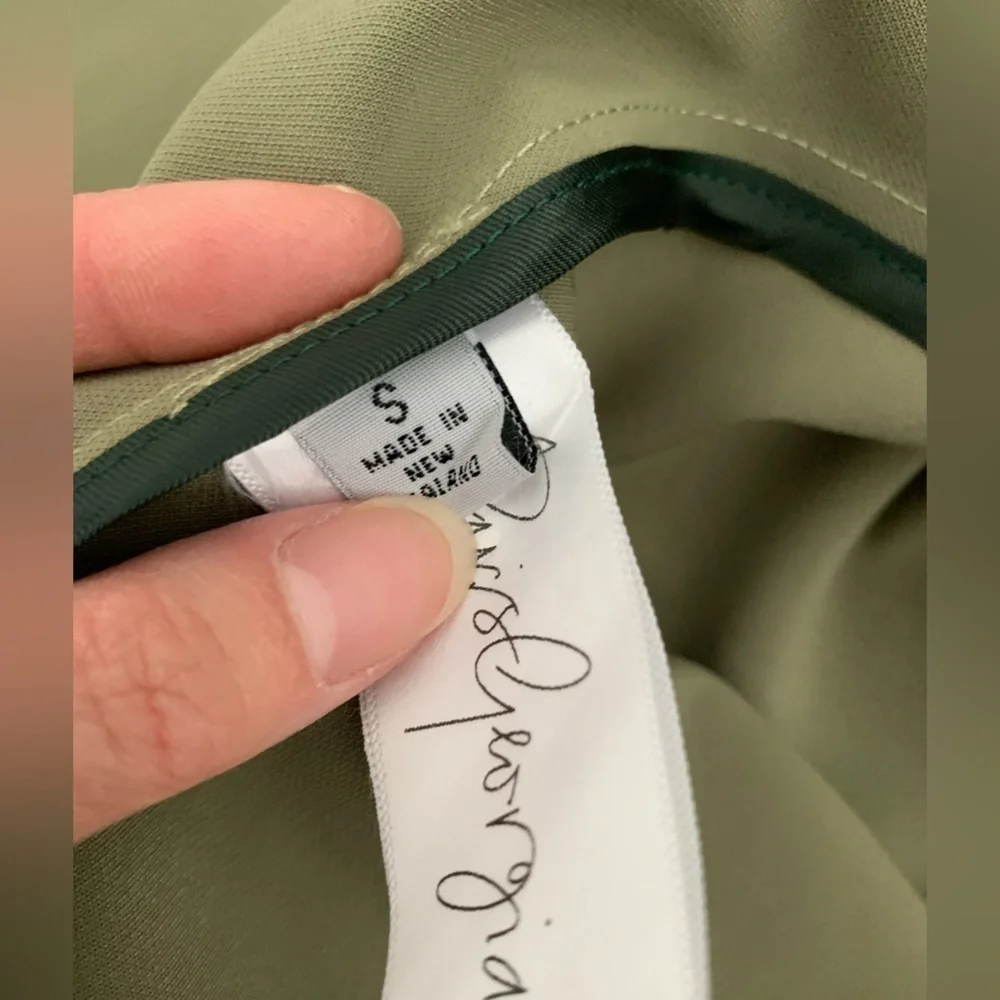 Paris Georgia long herb green trench coat - Picture 5 of 6